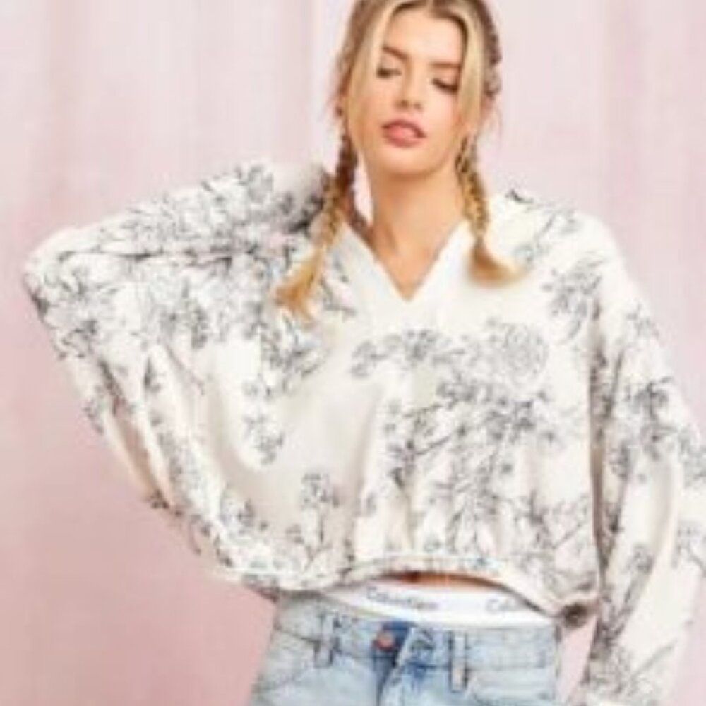 Weekend Wildflower Slouchy Terry Top